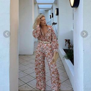 Showpo Amalie The Label Azariah Balloon Sleeve ButtonUp Shirt Wildflower Floral